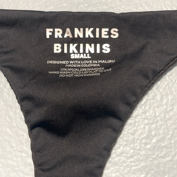 Frankie's Bikinis Classic Black Tie-Side Bottom - Picture 3 of 4